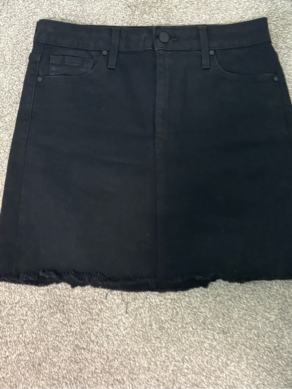 Just Black Black Denim Mini Skirt